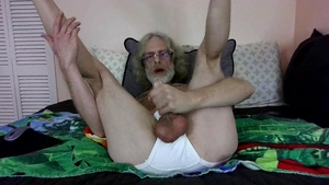 JerkinDad14 - Stoopid ramrod Gooner Daddy Strokes large Greasy penis underwear Masturbation Goon Bate Session