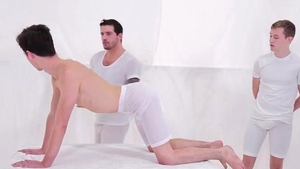 Two Mormon boyz Nick Floyd & Aaron Allen get pounded By President Ty Roder