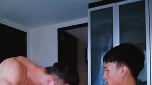 homo Vietnamese Hunk Muscle fuck young man