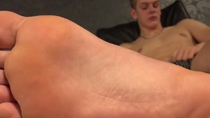 yummy Blond teen wanking Solo And Feet