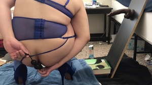 deep Throating Bbc fake penis before Wrecking butthole