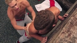Two Baseball boyz banging Each Other