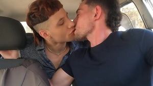 lusty Passenger Seduces His Taxi Driver And pounds His Virgin anus To His First Ever butthole