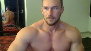 White Muscle lad With cute wang Shows Off