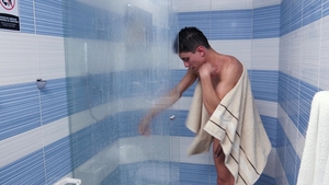 Latino Stud's Jock Shower