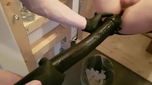 090 - belt-on dril With bizarre long Dildos (Camera A)