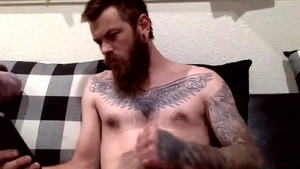 straight Bearded And Tatted Biker