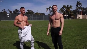 Two fashionable Hunks Having The superlatively nice pounding Time On sofa!!