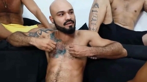 Four excited Latin males In A Room -- They plowed!!