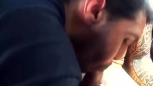 Giving My Boyfriend A oral sex In The Car
