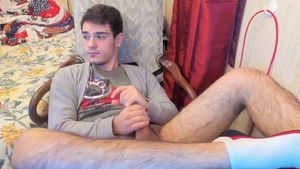 youthful guy On webcam