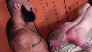 bushy Daddy Got A youthful hole To Put That thick Load!!