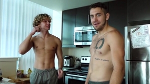 Muscle teen acquires poked