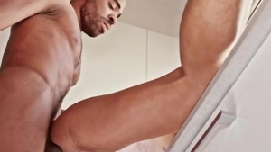 Claudio bends over