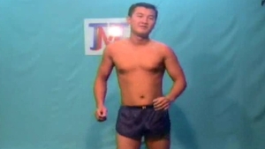 CHINESE MUSCLE man kinky underwear SHOW 03