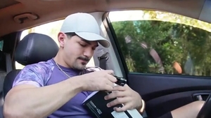 OFS-Milder Dominguez Jerks And Cums In His Car