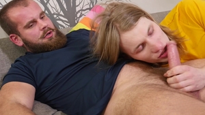 Daddy On Twink: Eager Hole for Daddy's Cock