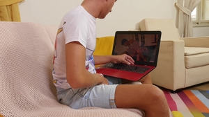 Daddy On Twink: Real DILF Takes Over the Couch