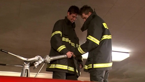 Stevens and Twinks in Dark Uniforms