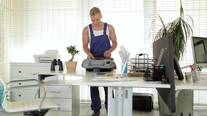 Men in Suits Succumb to Each Other's Muscles