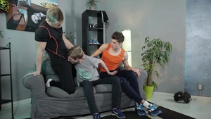 A Threesome Of Twink Athletes In Action