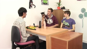 Facial Cumshots from Twink Job Interview