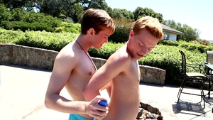 Next Door Twink: Billy's Swimsuit Pulled Off