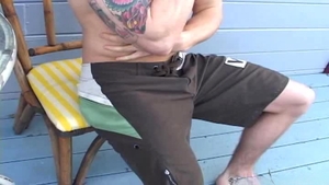 Next Door Male: Sofa session of solo fun