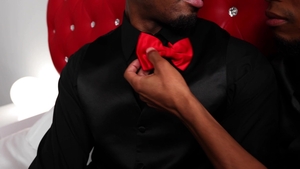 Noir Male: Gagging on the Big Black Cock