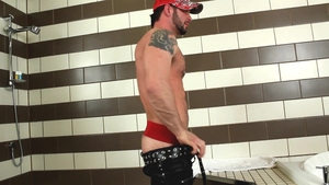 maskurbate: Stryker's Big Dildo in Manuel's Backdoor