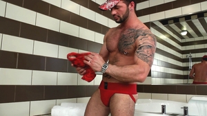 maskurbate: Stryker's Big Dildo in Manuel's Backdoor