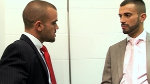 menatplay: Pee and Pounding from Frustrated Alec on Damien