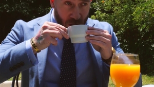 menatplay: Pouring Coffee Over His Shirt for Attention