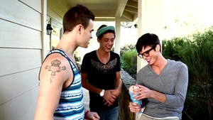 Next Door Twink: Licking Joey While Luke Watches