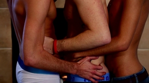 Next Door Twink: Licking Joey While Luke Watches