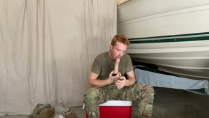 Active Duty: Tattooed Hunk Stroking for Joy
