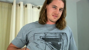 Circle Jerk Boys: Muscular Kip Strokes His Huge Cock