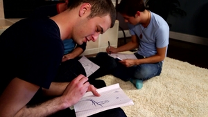 Next Door Twink: Twink Trio Studies Hard, Boners Unleashed