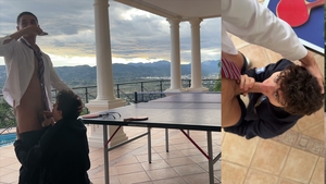 Outdoor Creampie Wrecks His Pretty Face