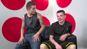 First-time Ryan Takes Tyler's Cock in His Mouth