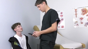Exam room creampie surprise for Beau