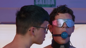 He swallows cum while getting bred back