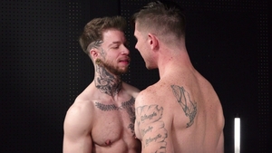 Tattooed stud wrecks his tight ass