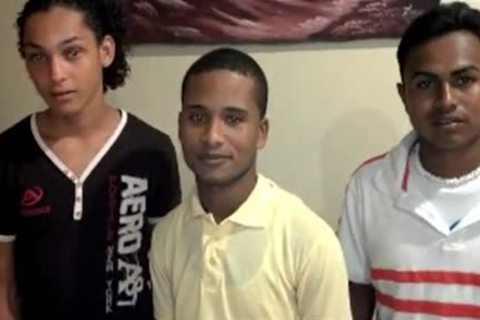 nakedback gang of 18 y/o Latinos in panties