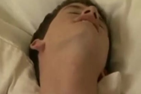 Skinny twink boy desires threesome