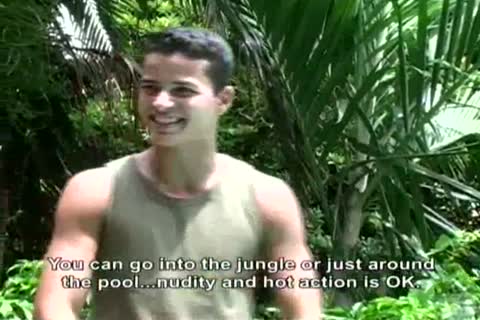 Spy monitors a lusty poolside threesome