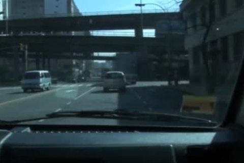 gay interracial 3some on a moving van