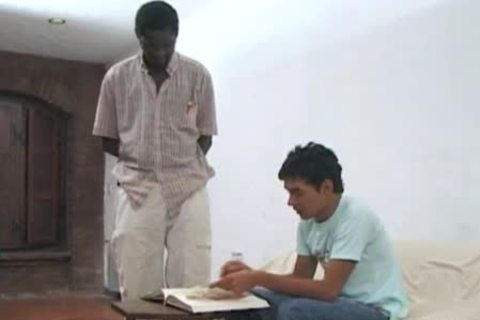 Interracial clip with bottom taking humongous penis