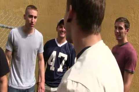 Frat boys outdoors hazing ritual