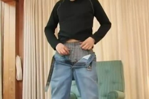 nearly hairless guy jerks it hard